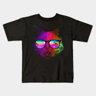 Cool Summer Cat Kids T-Shirt